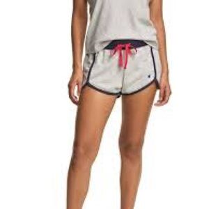 Champion Athletic Shorts in Gray with Red and Black Accents